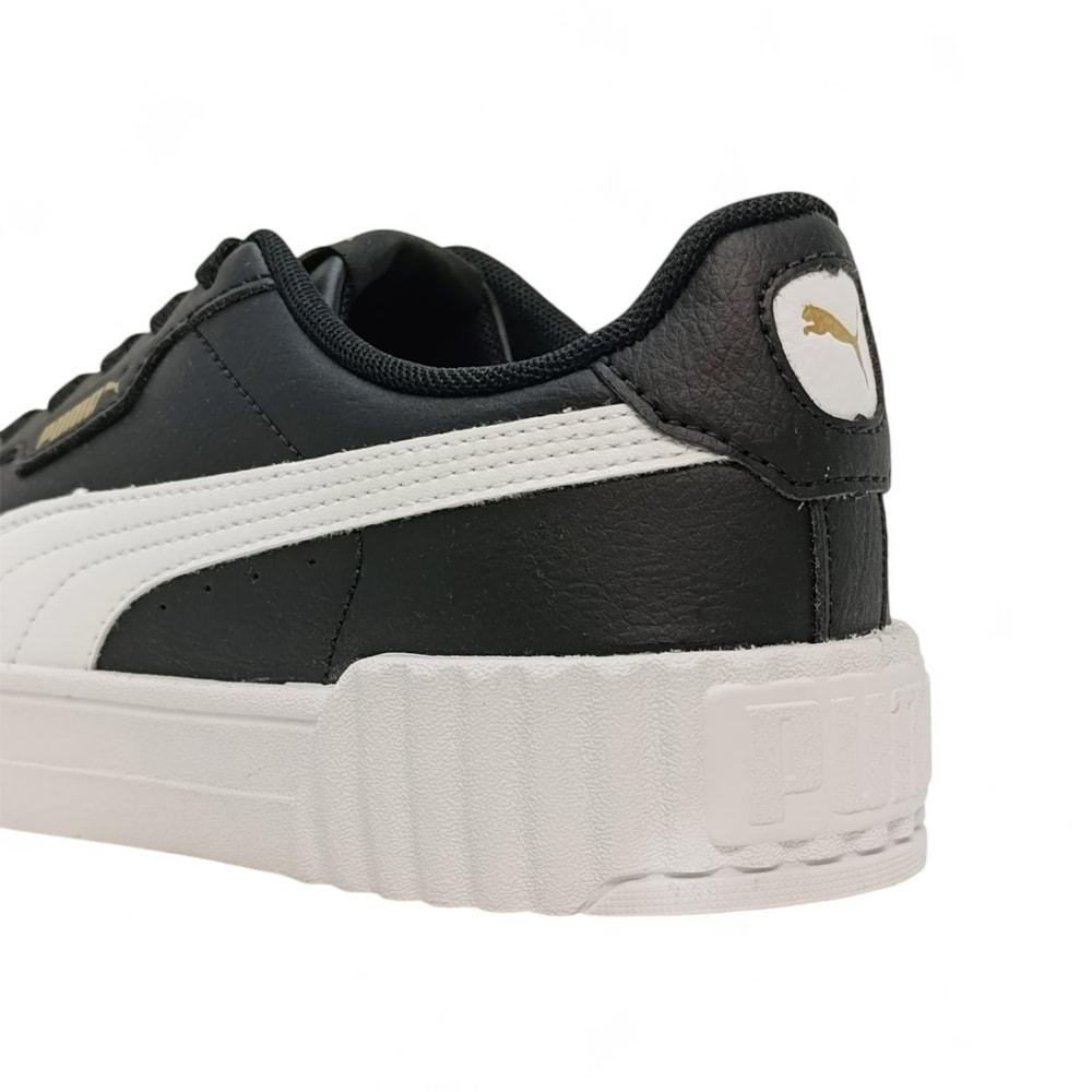 Tênis Puma Carina 3.0 BDP Black White Gold Preto 3