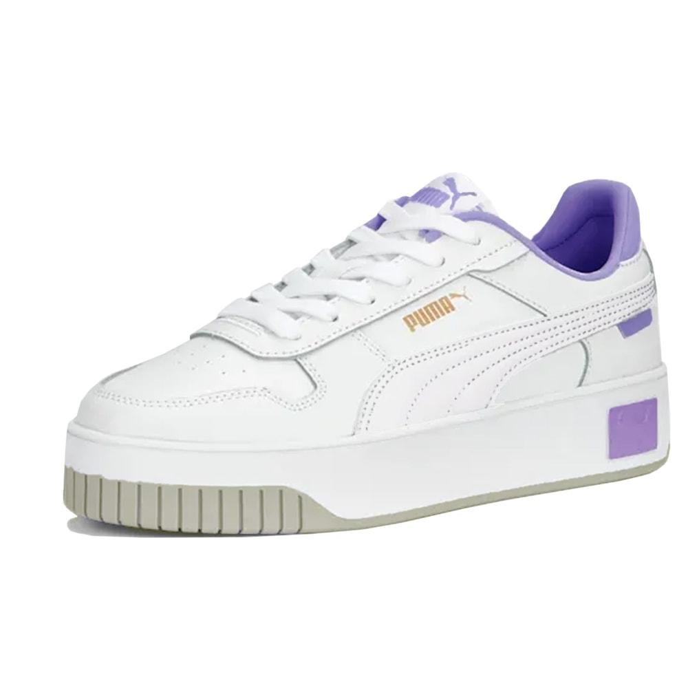 Tênis Puma Carina Street BDP White Elektro Purple Frosted