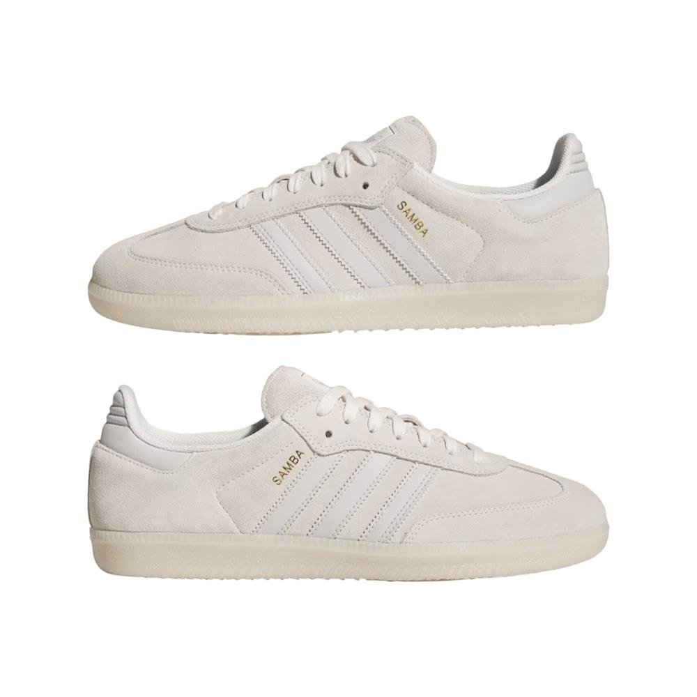 Tênis Adidas Samba Chalk White Grey One Carbon Bege 4
