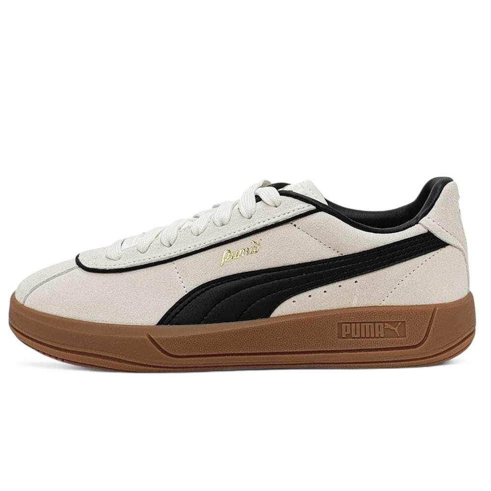 Tênis Puma Club Klassika SD Warm White Black Gold Bege 2