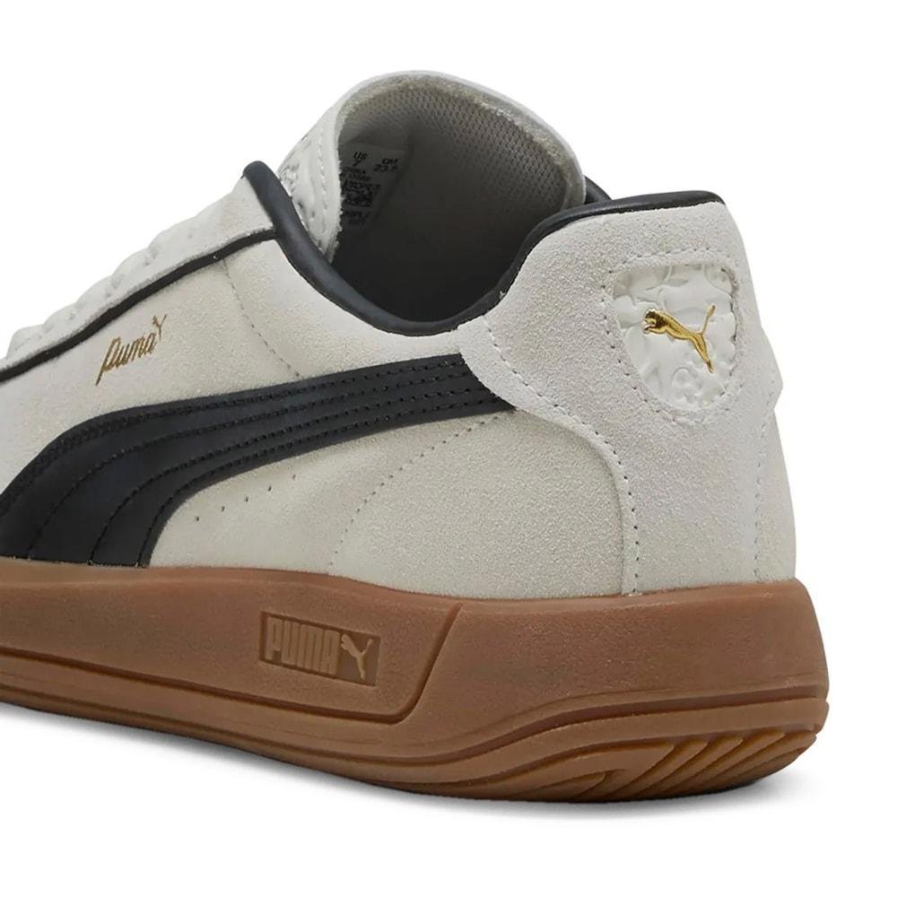 Tênis Puma Club Klassika SD Warm White Black Gold Bege 4