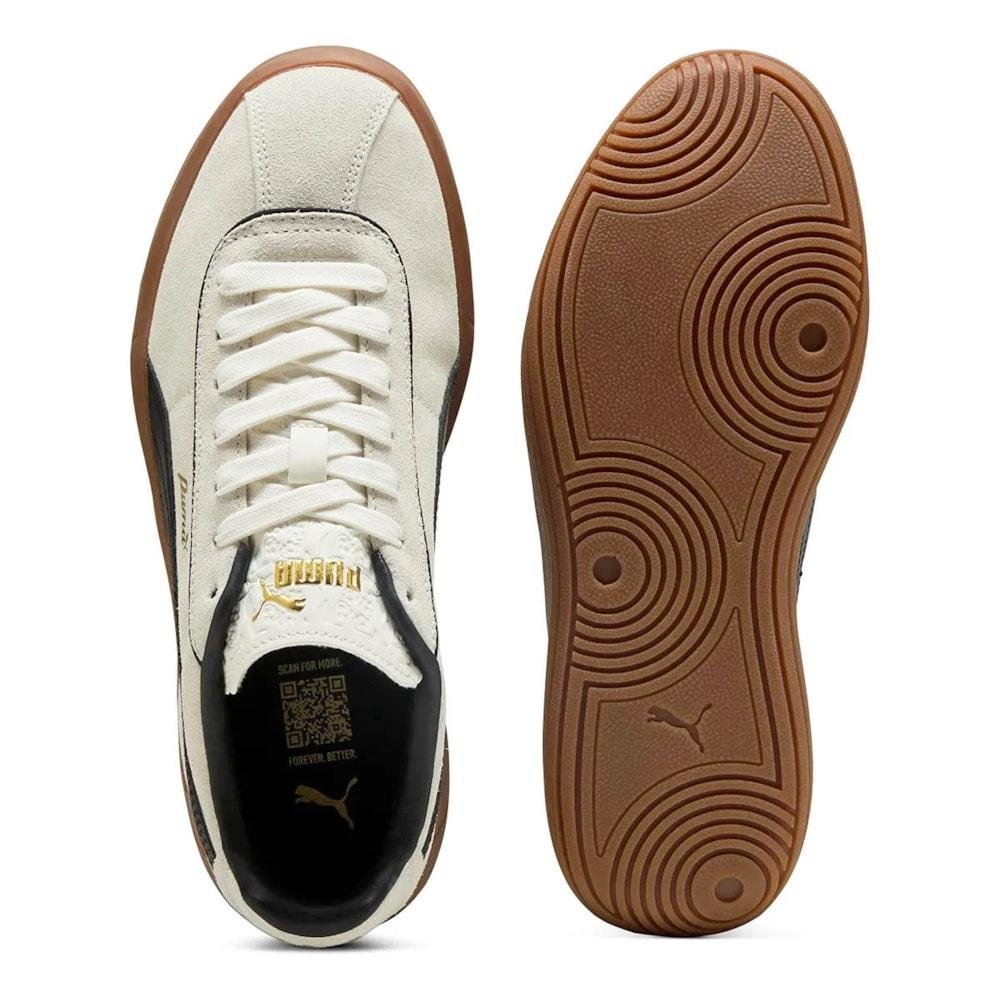 Tênis Puma Club Klassika SD Warm White Black Gold Bege 5