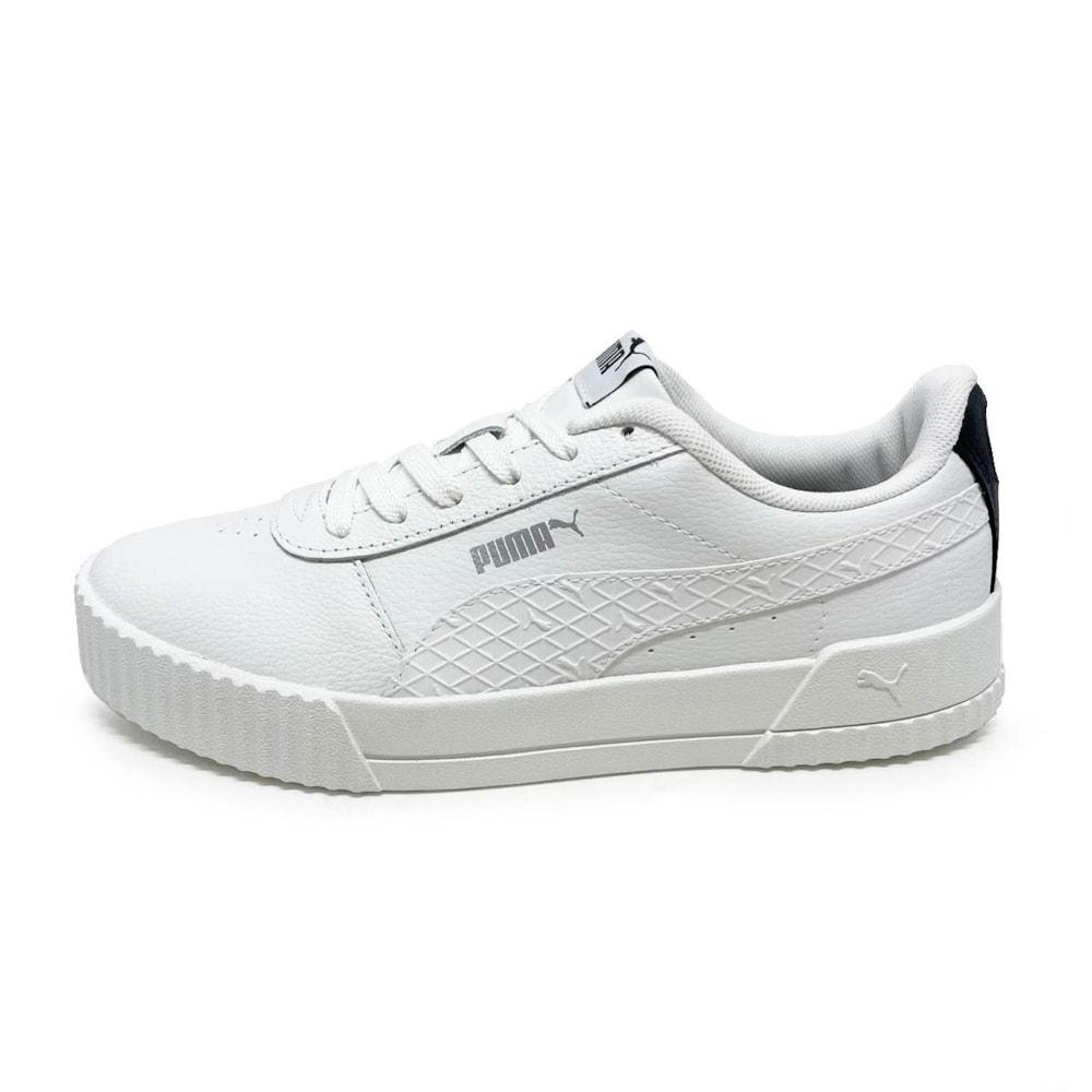 Tênis Puma Feminino Carina Logo Power BDP White Branco 3