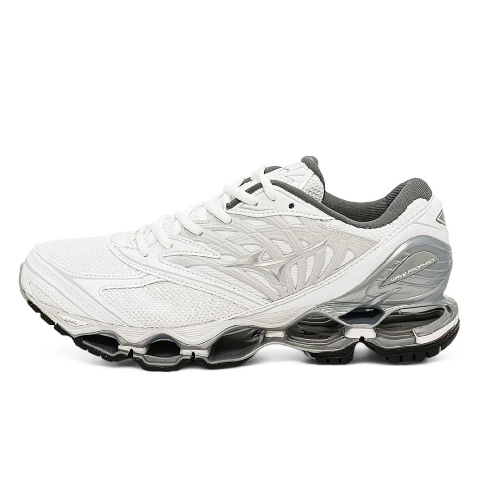 Tênis Mizuno Wave Prophecy LS Branco Prata Branco 2