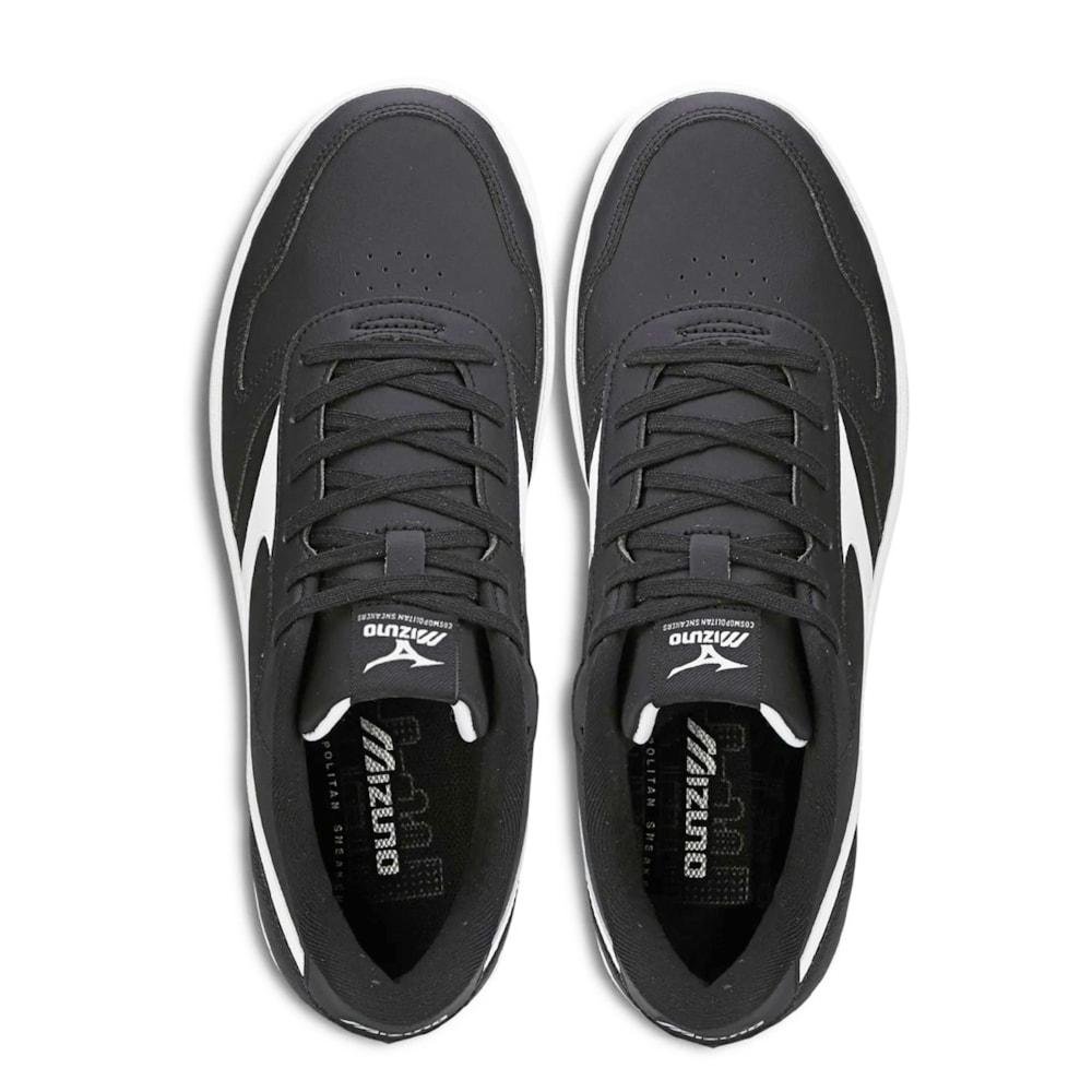Tênis Mizuno Street Wind Preto e Branco Preto 3