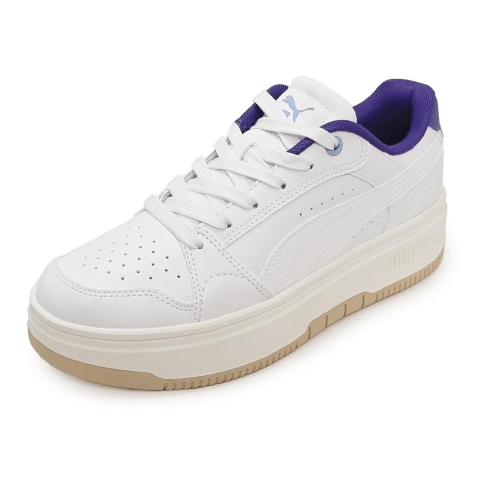 Tênis Puma Rebound Femme Low BDP White Elektro Purple Branco 3