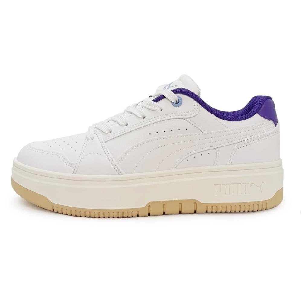 Tênis Puma Rebound Femme Low BDP White Elektro Purple Branco 4