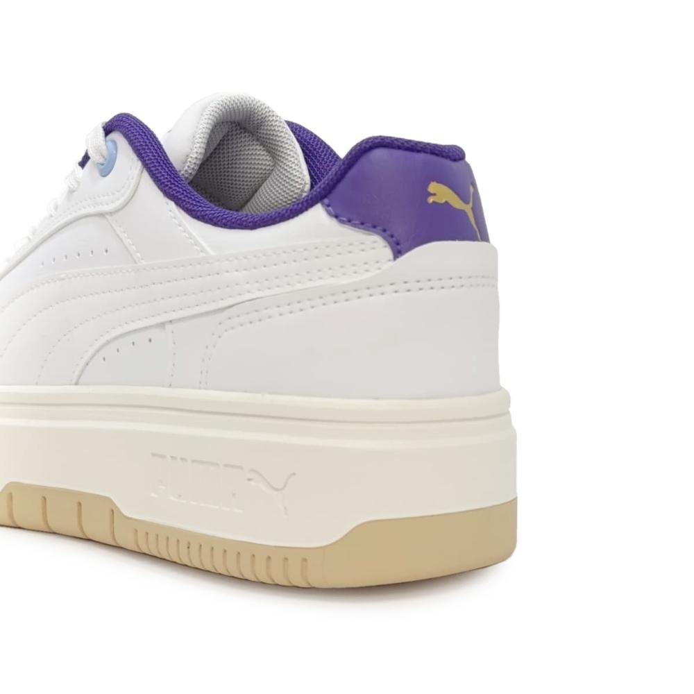 Tênis Puma Rebound Femme Low BDP White Elektro Purple Branco 5