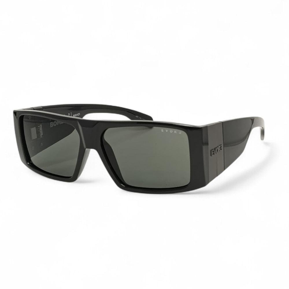 Óculos Evoke Bomber BRH01 Black Shine Verde G15 Total