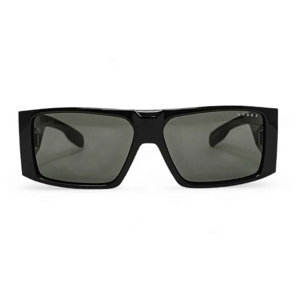 Óculos Evoke Bomber BRH01 Black Shine Verde G15 Total Preto 2