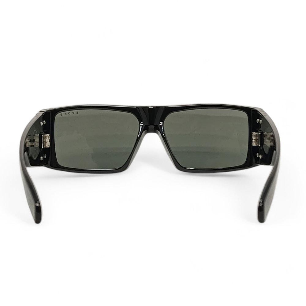 Óculos Evoke Bomber BRH01 Black Shine Verde G15 Total Preto 4
