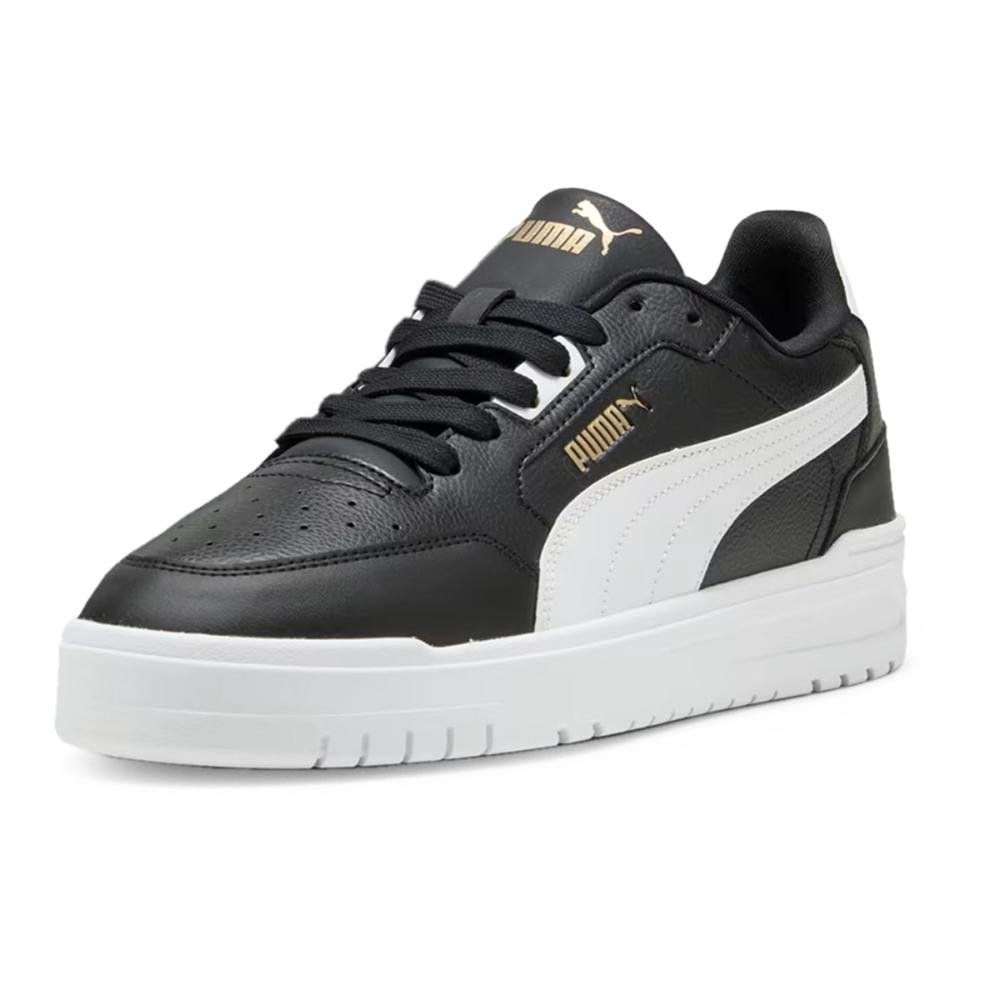 Tênis Puma Shuffle Downtown Black White Gold Preto 6