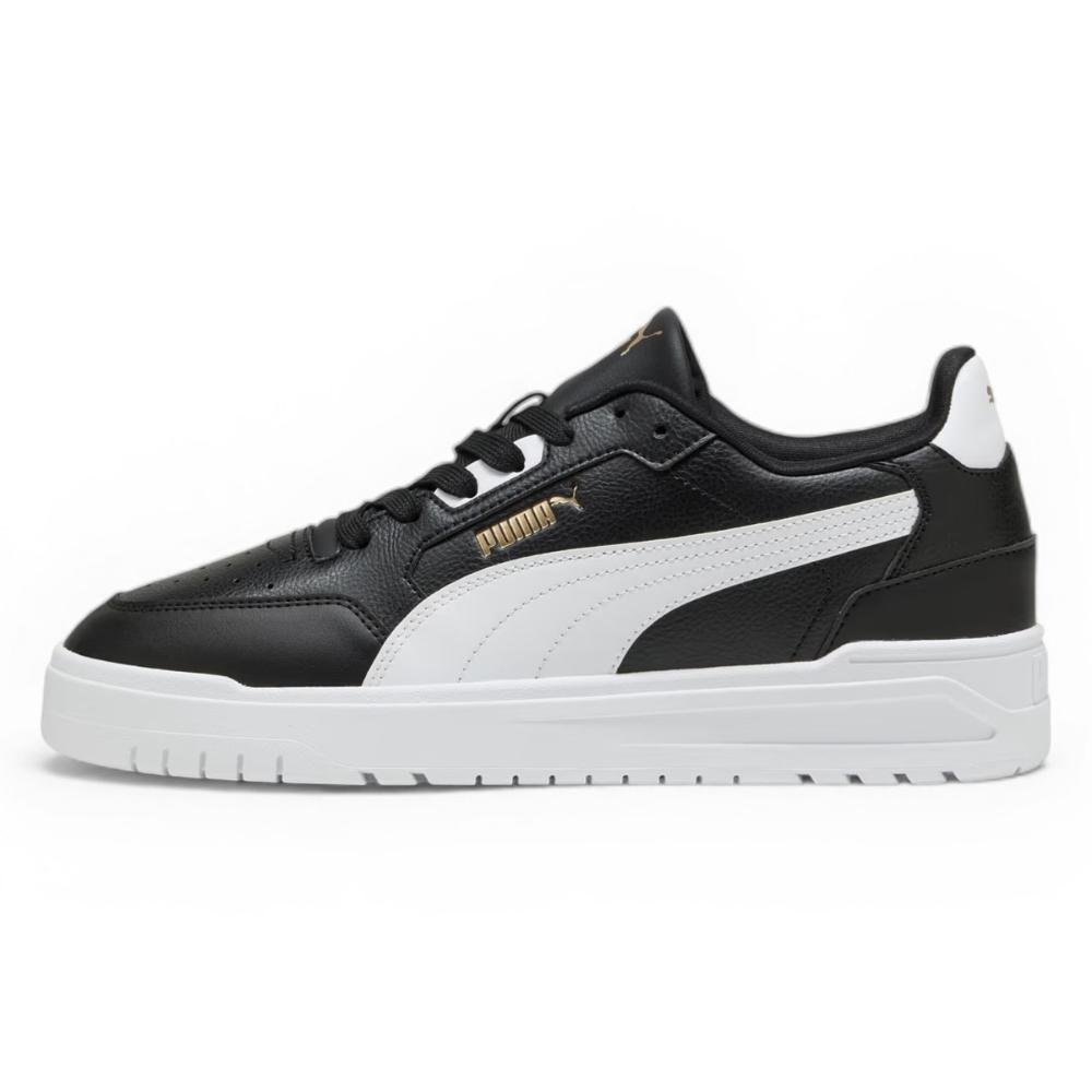 Tênis Puma Shuffle Downtown Black White Gold Preto 7