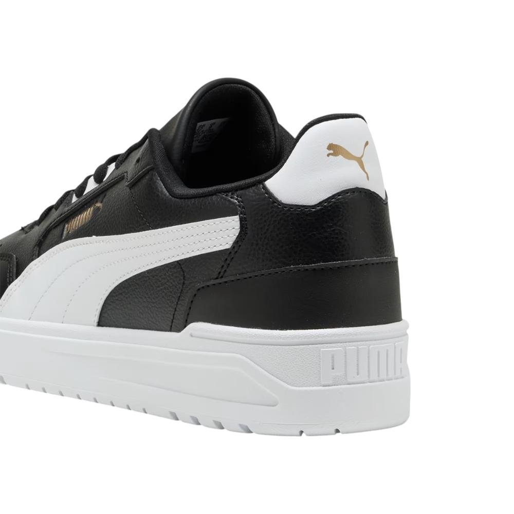 Tênis Puma Shuffle Downtown Black White Gold Preto 8