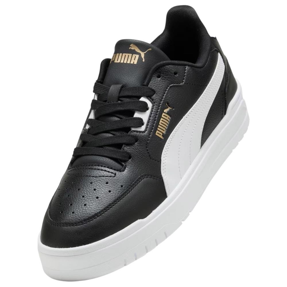 Tênis Puma Shuffle Downtown Black White Gold Preto 9