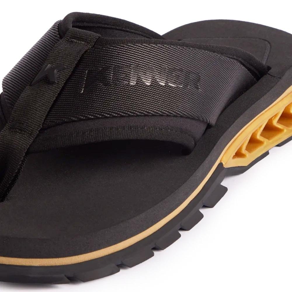 Chinelo Kenner Rakka Sport Preto Dourado Preto 3