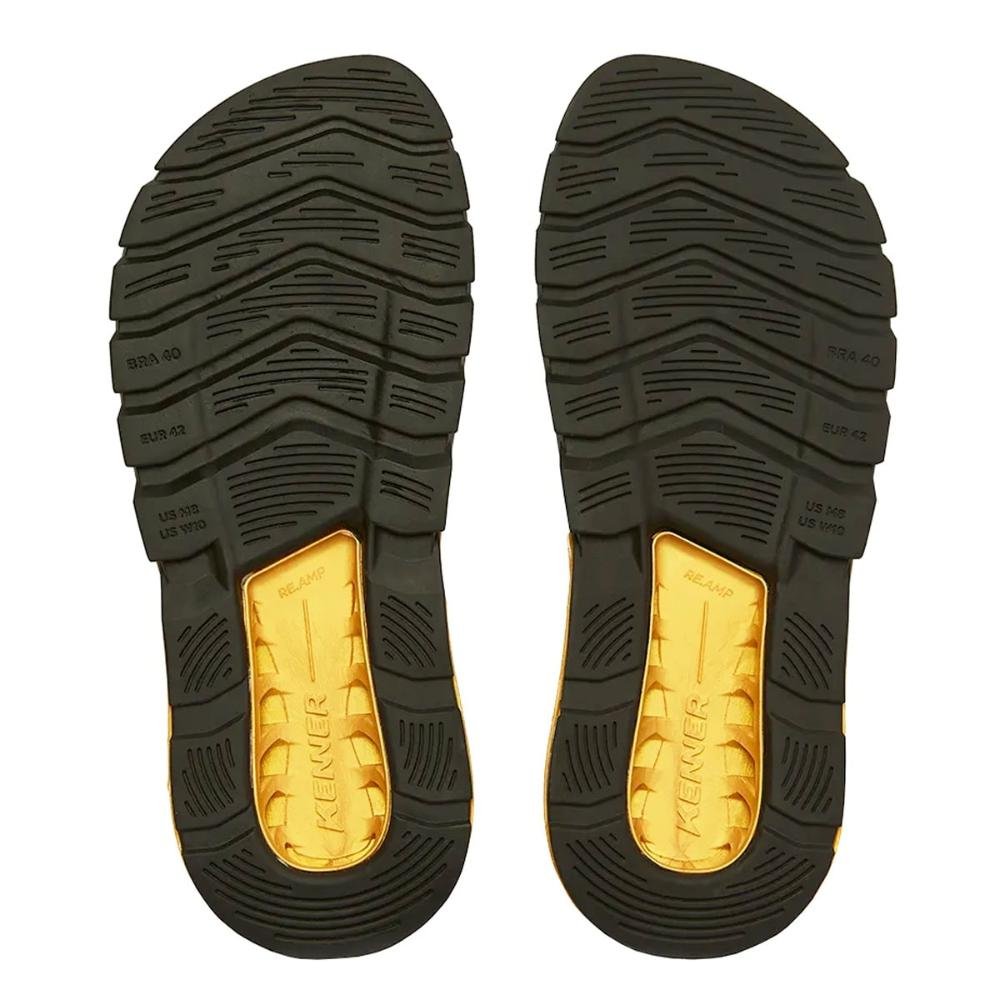 Chinelo Kenner Rakka Sport Preto Dourado Preto 5