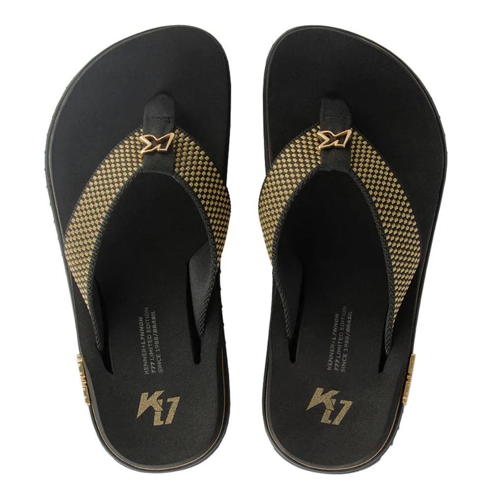 Chinelo Kenner Kivah Dots L7 Preto Caqui