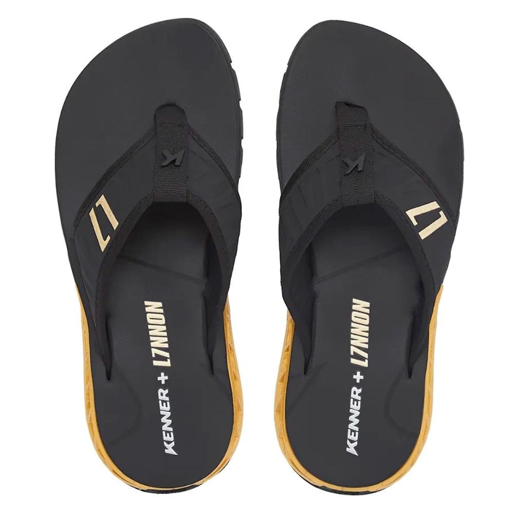 Chinelo Kenner Rakka Elite L7 Preto Dourado