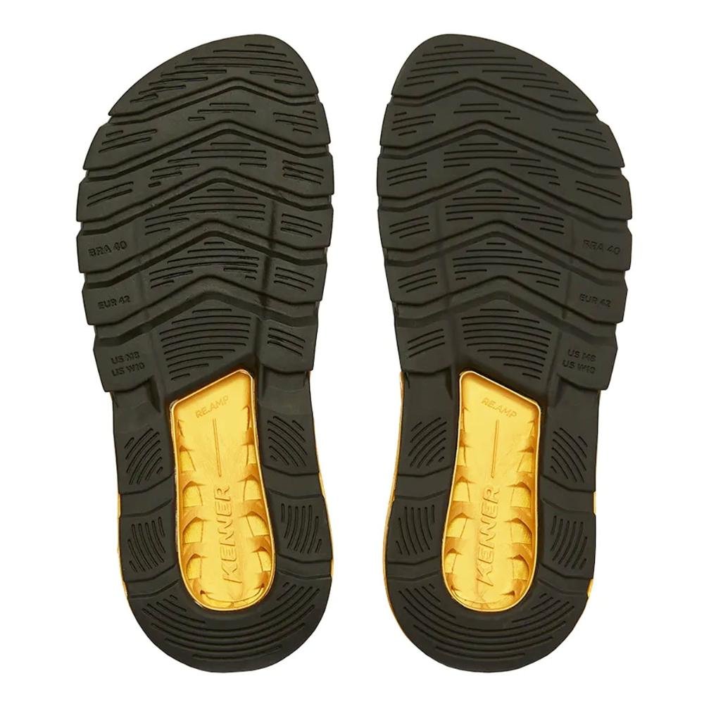 Chinelo Kenner Rakka Elite L7 Preto Dourado Preto 5