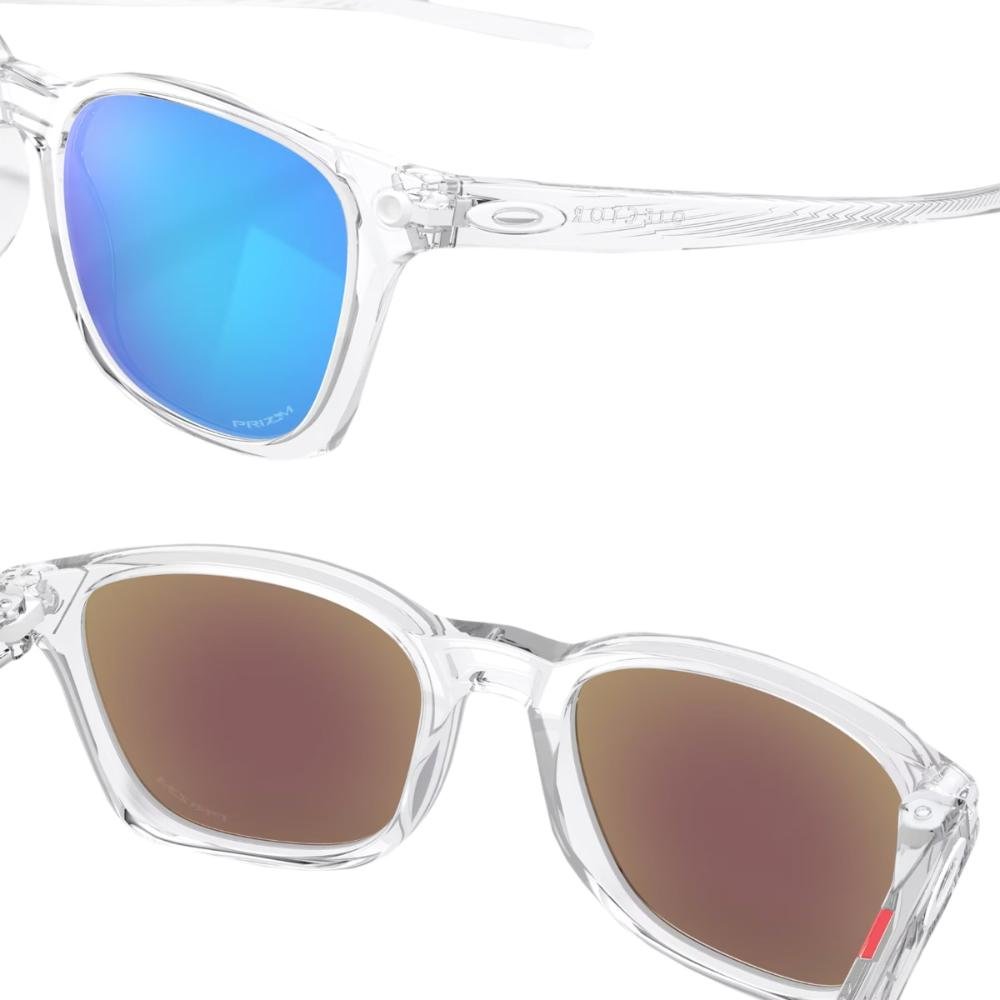 Óculos Oakley Ojector Prizm Sapphire Polished Clear Branco 6