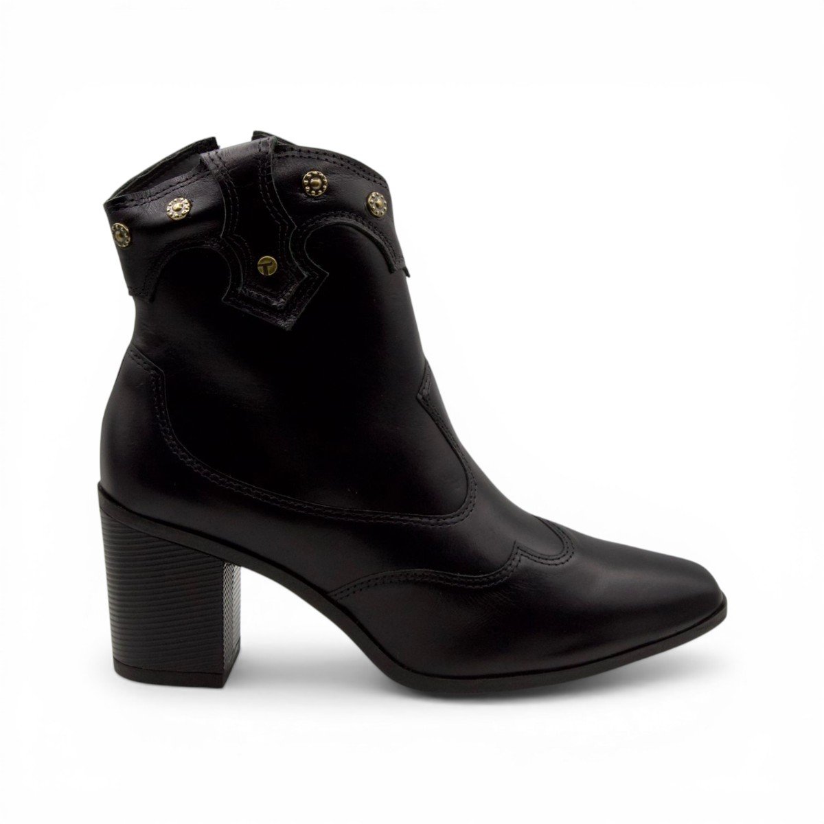 Bota Feminina Cano Curto de Couro Legítimo Tanara T9581