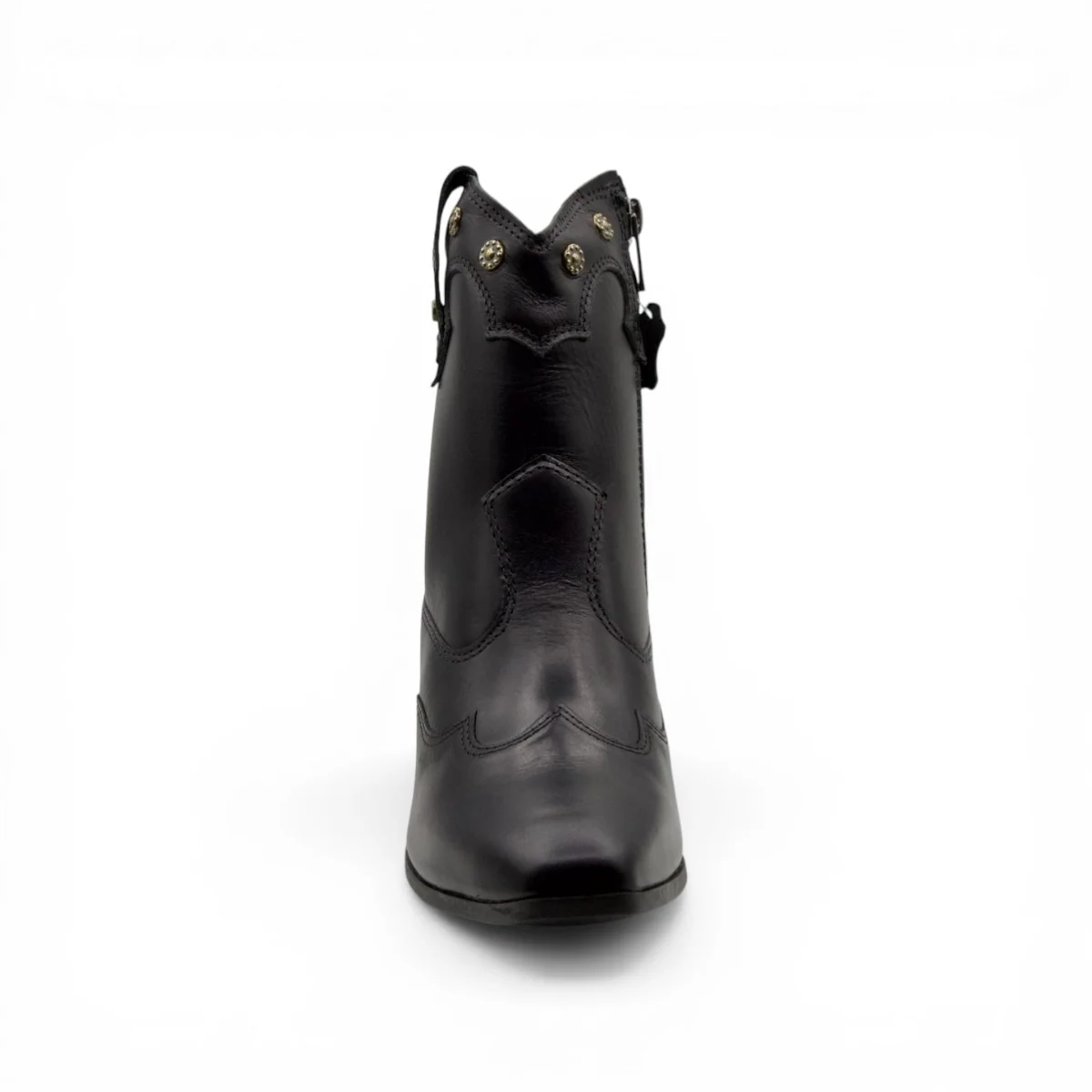 Bota Feminina Cano Curto de Couro Legítimo Tanara T9581 Preto 3