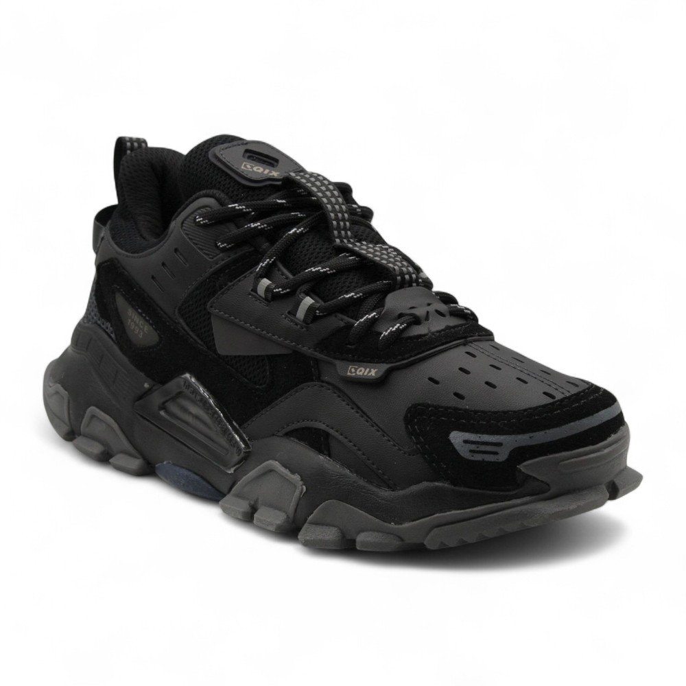 Tênis Casual Streetware Masculino Qix Trek Preto/Cinza 2