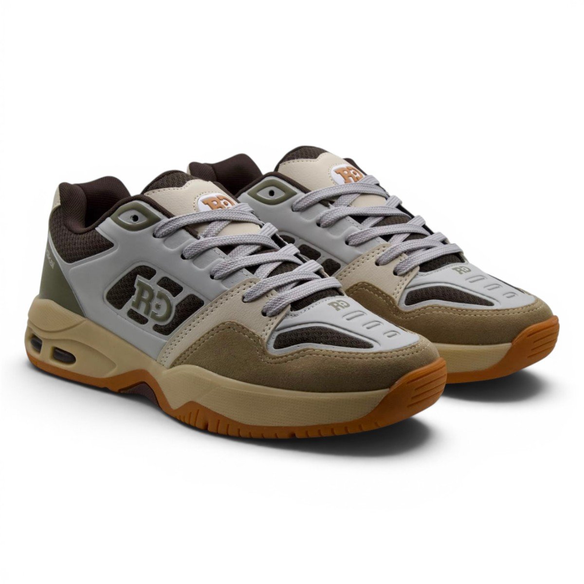 Tênis Casual Masculino Redikal RKT633 Marrom/Bege 5