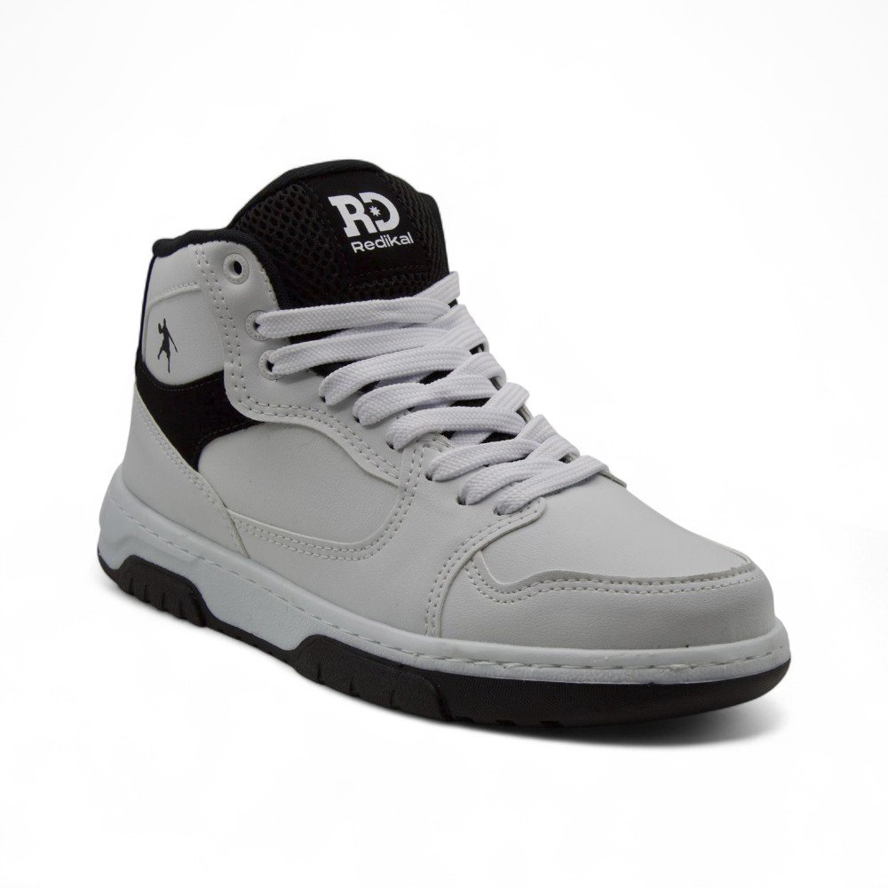 Tênis Botinha Casual Masculino Redikal RKB679 Branco/Preto 2