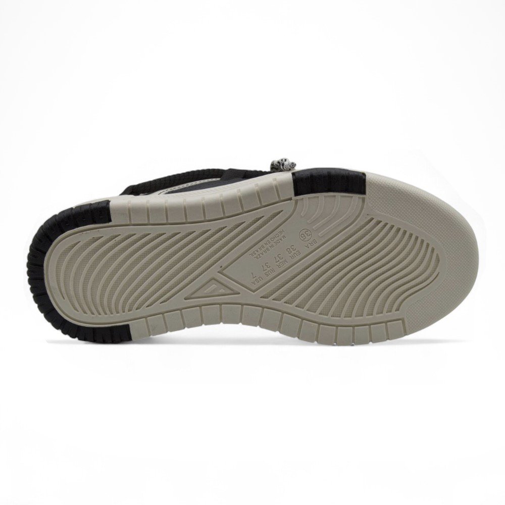 Tênis Casual Feminino Ramarim 25-94204 Preto/Branco 4
