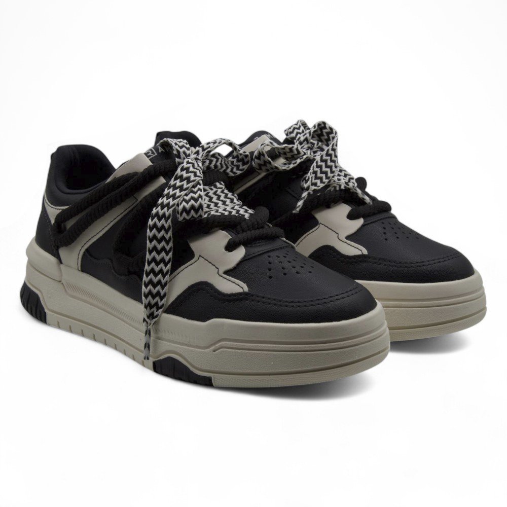Tênis Casual Feminino Ramarim 25-94204 Preto/Branco 5