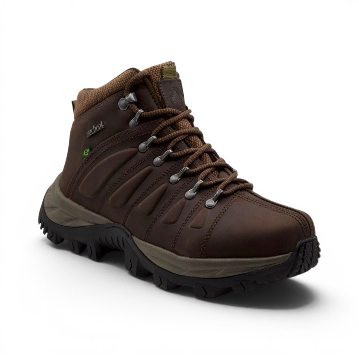 Bota Coturno Couro Adventure Masculino Macboot Uirapuru 22 Café 2