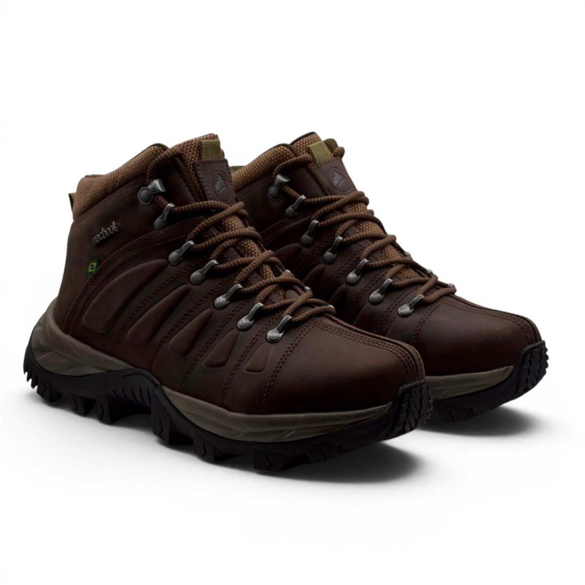Bota Coturno Couro Adventure Masculino Macboot Uirapuru 22 Café 5