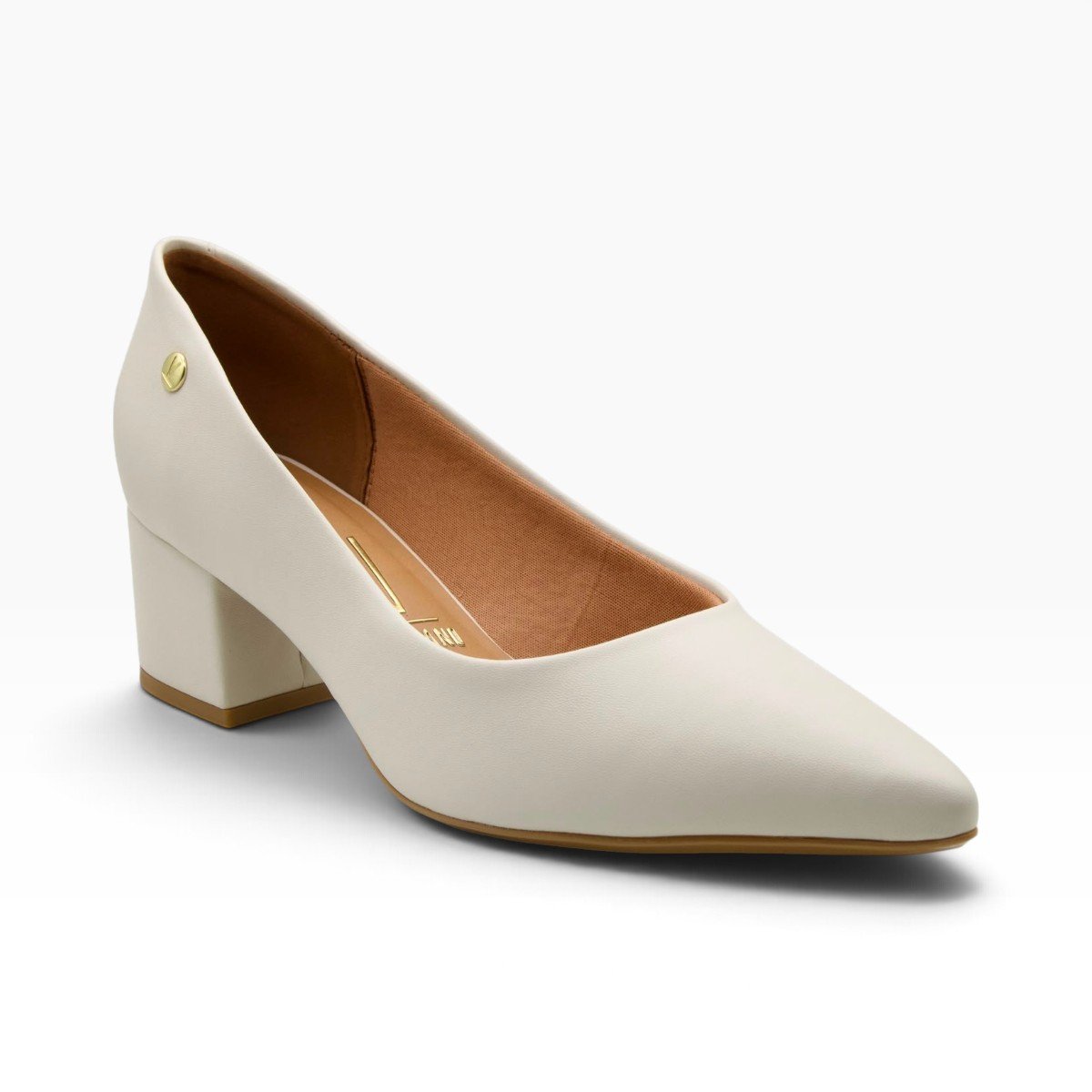 Sapato Social Salto Bloco Vizzano 1220.315 Branco 2