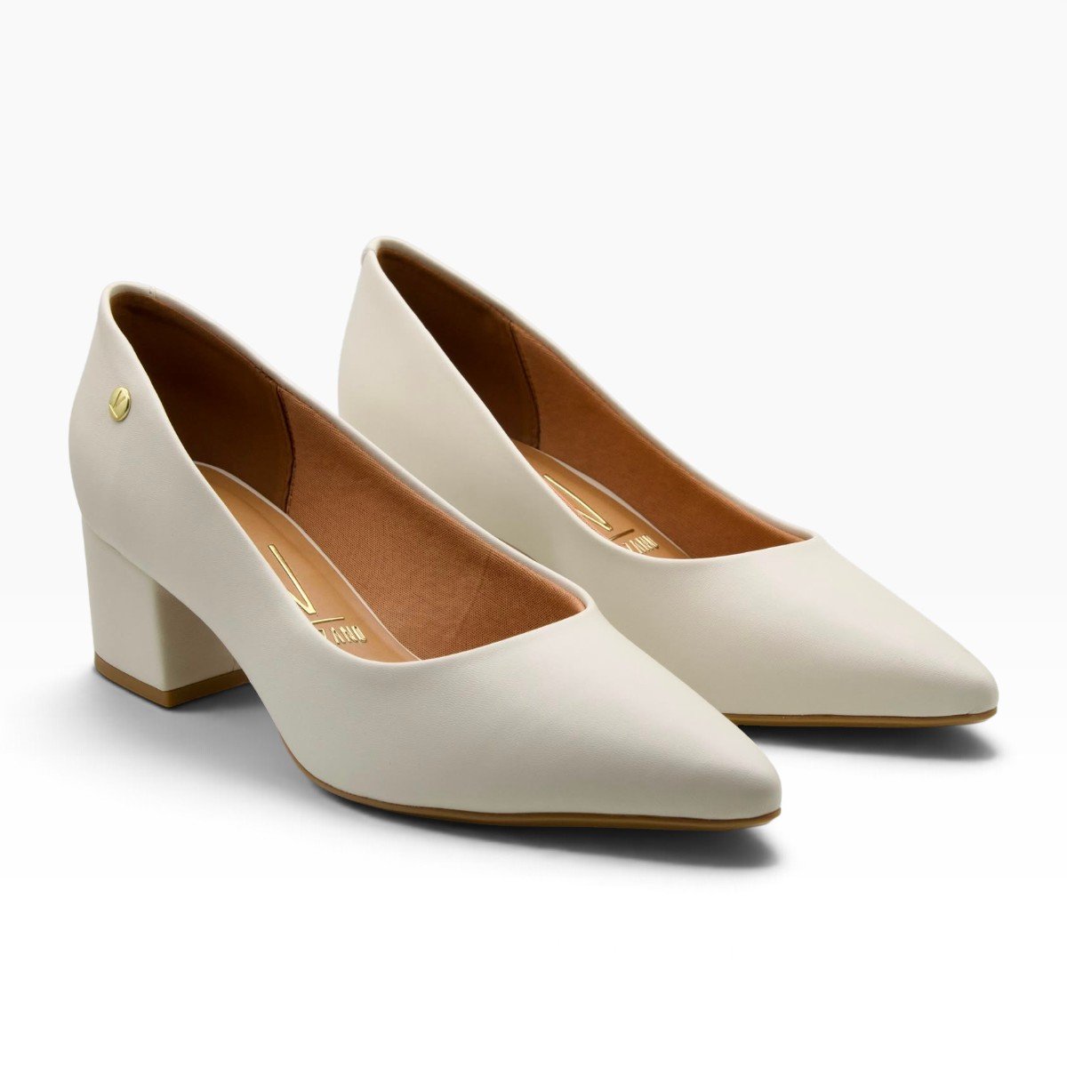 Sapato Social Salto Bloco Vizzano 1220.315 Branco 5