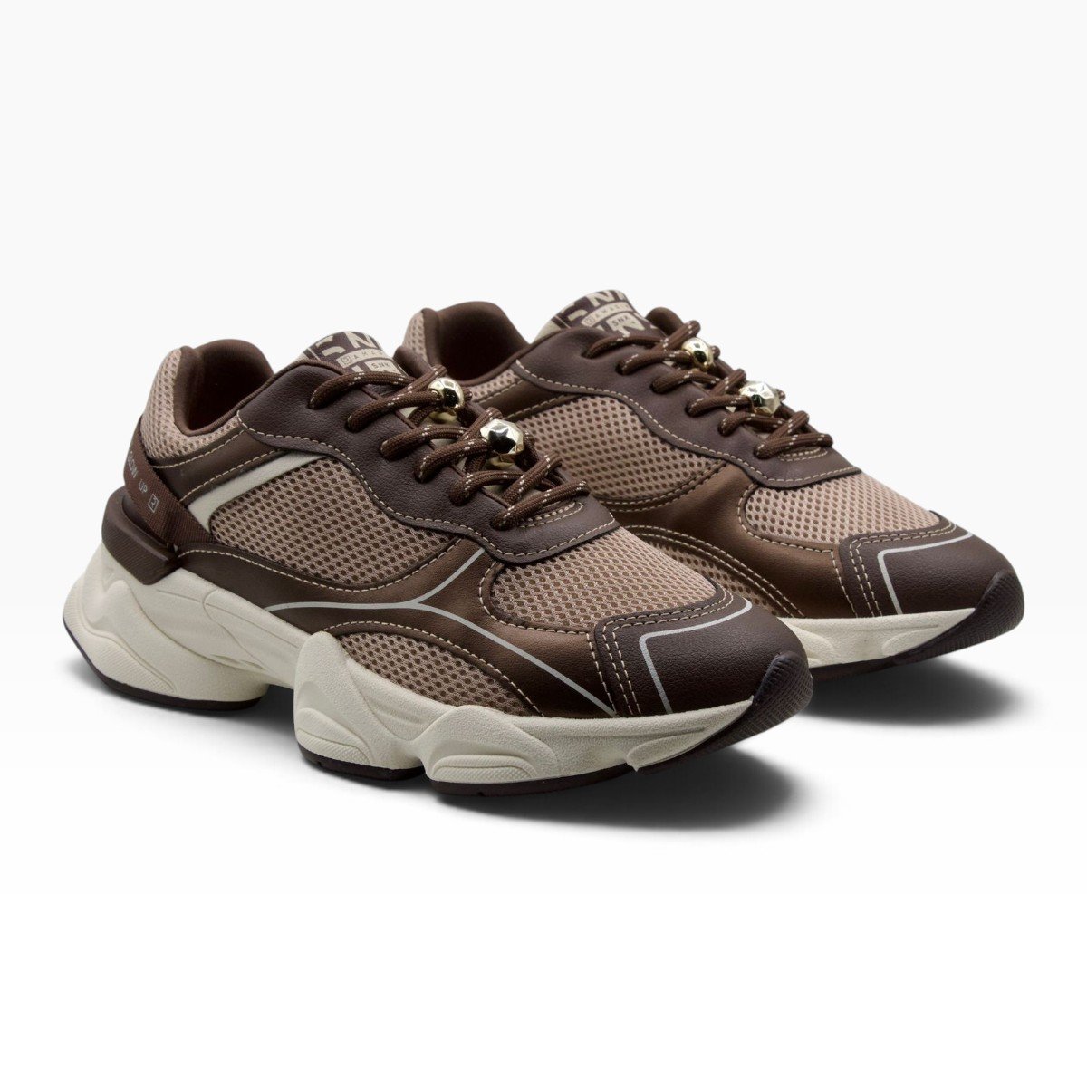 Tênis Casual Chunky Feminino Ramarim 26-90101 Marrom/Bege 5