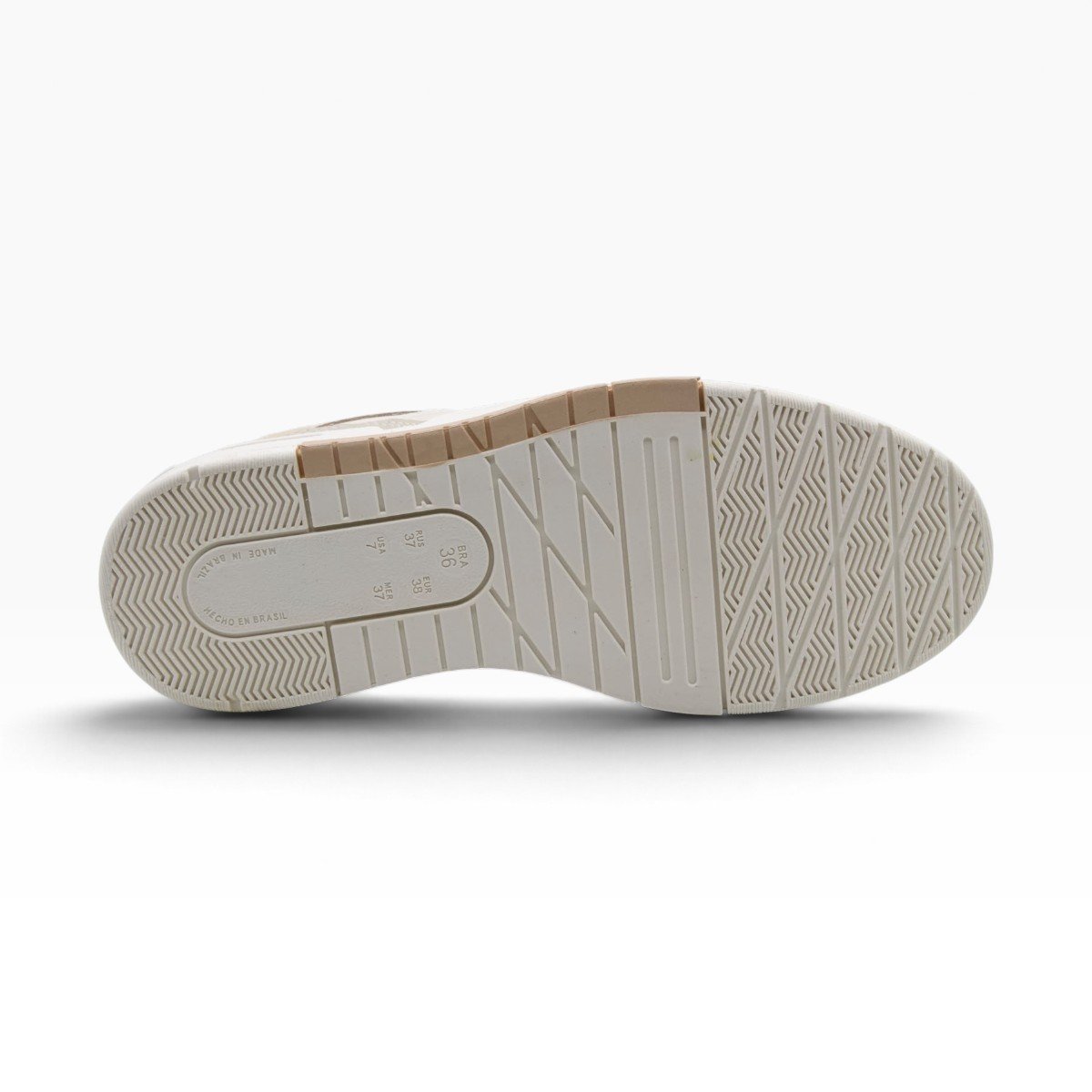 Tênis Casual Feminino Flatfoam Ramarim 26-89104 Bege/Cinza 4