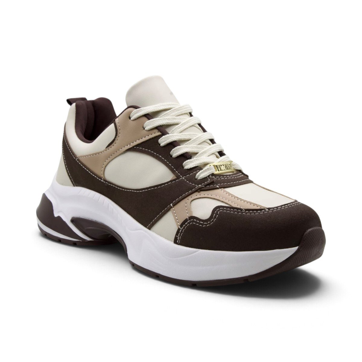 Tênis Casual Feminino Vizzano 1487.101 Bege/Marrom 2