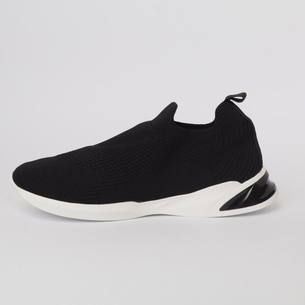 Tênis Feminino Sapato Da Corte Knit Preto 6