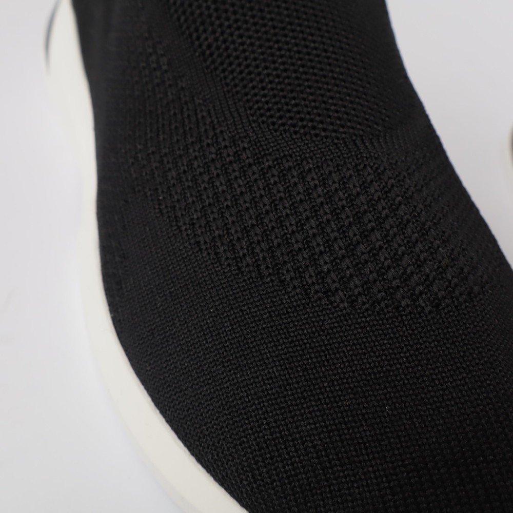 Tênis Feminino Sapato Da Corte Knit Preto 7