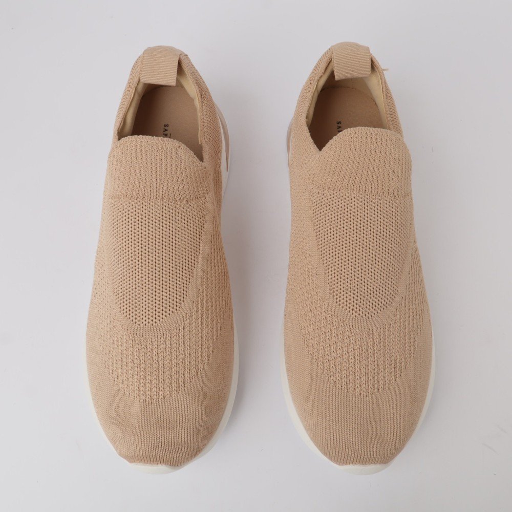 Tênis Feminino Sapato Da Corte Knit Nude 5