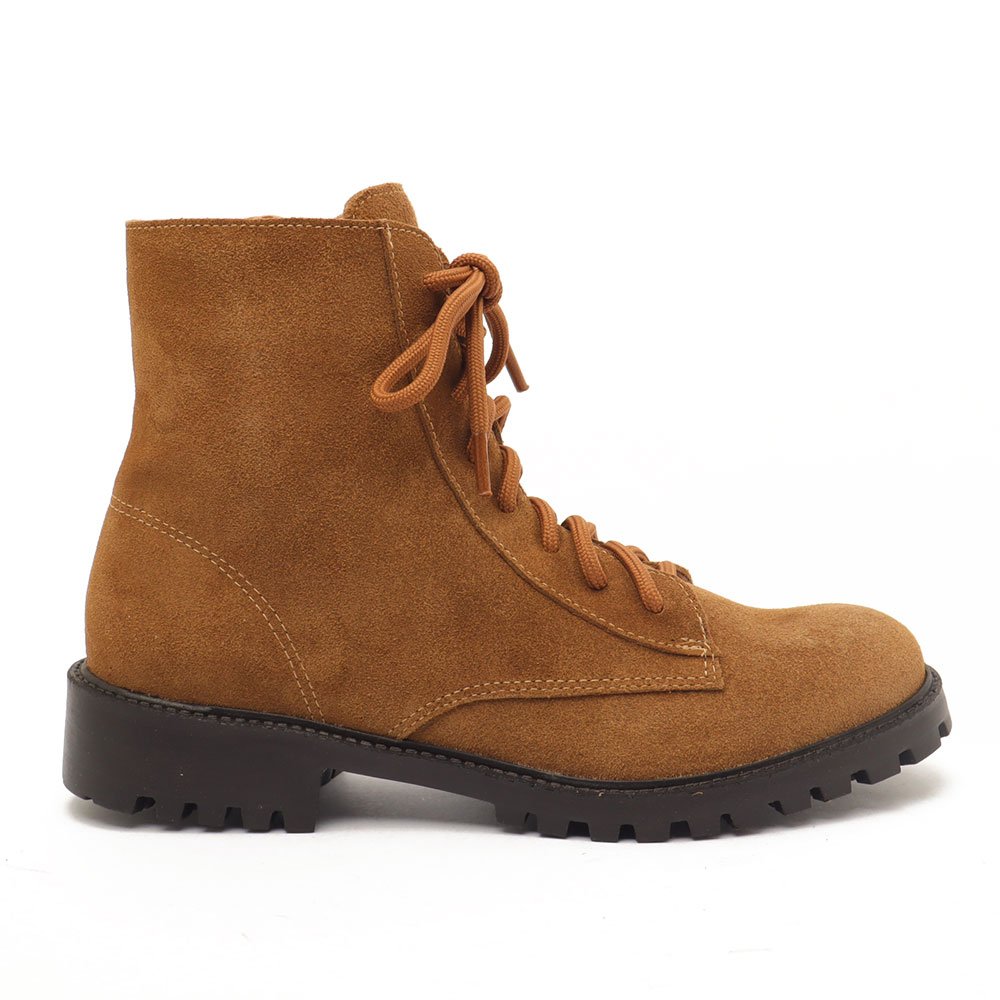 Coturno Feminino Sapato Da Corte Salto Baixo Tratorado Couro-Produto 02