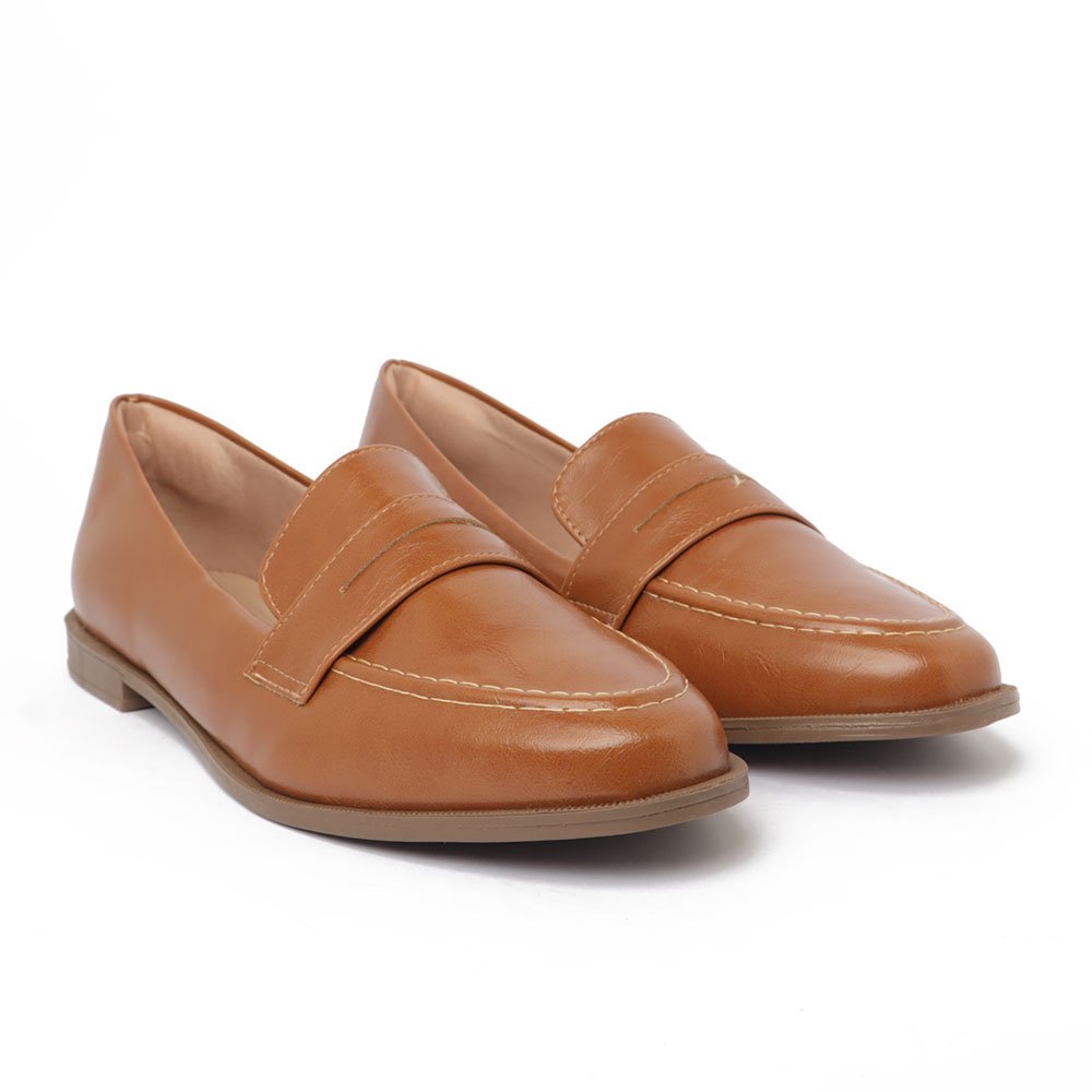 Mocassim Feminino Sapato da Corte Vira Olho De Gato Caramelo 3