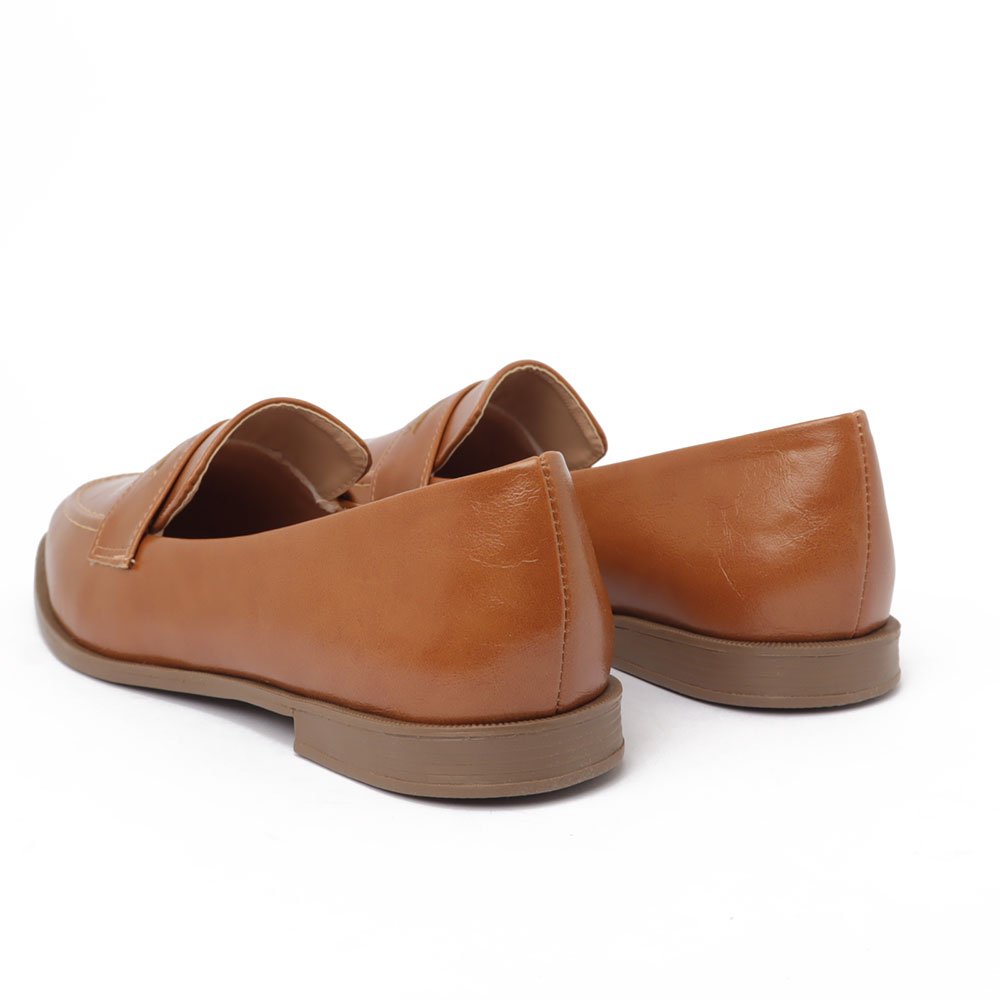 Mocassim Feminino Sapato da Corte Vira Olho De Gato Caramelo 4