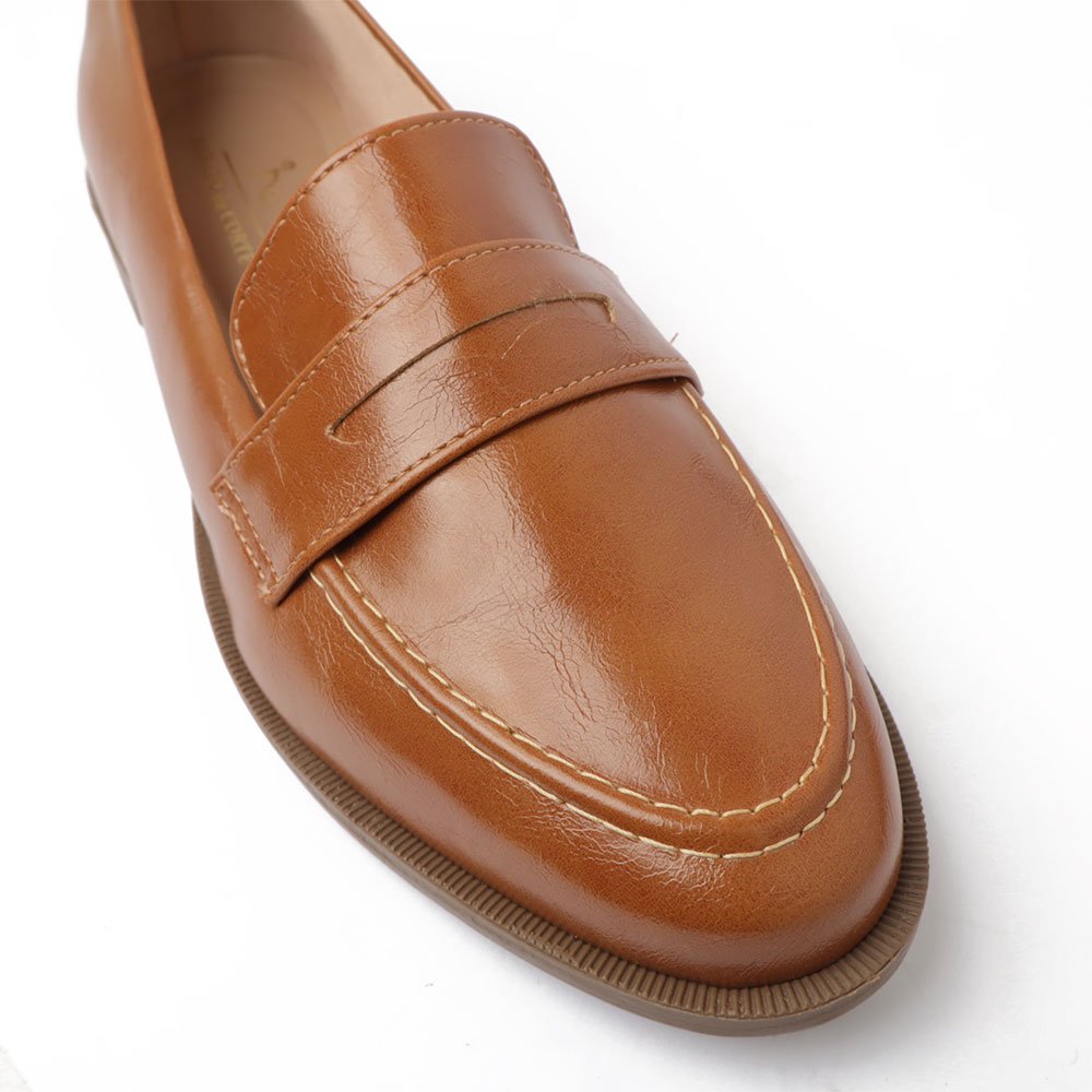 Mocassim Feminino Sapato da Corte Vira Olho De Gato Caramelo 7