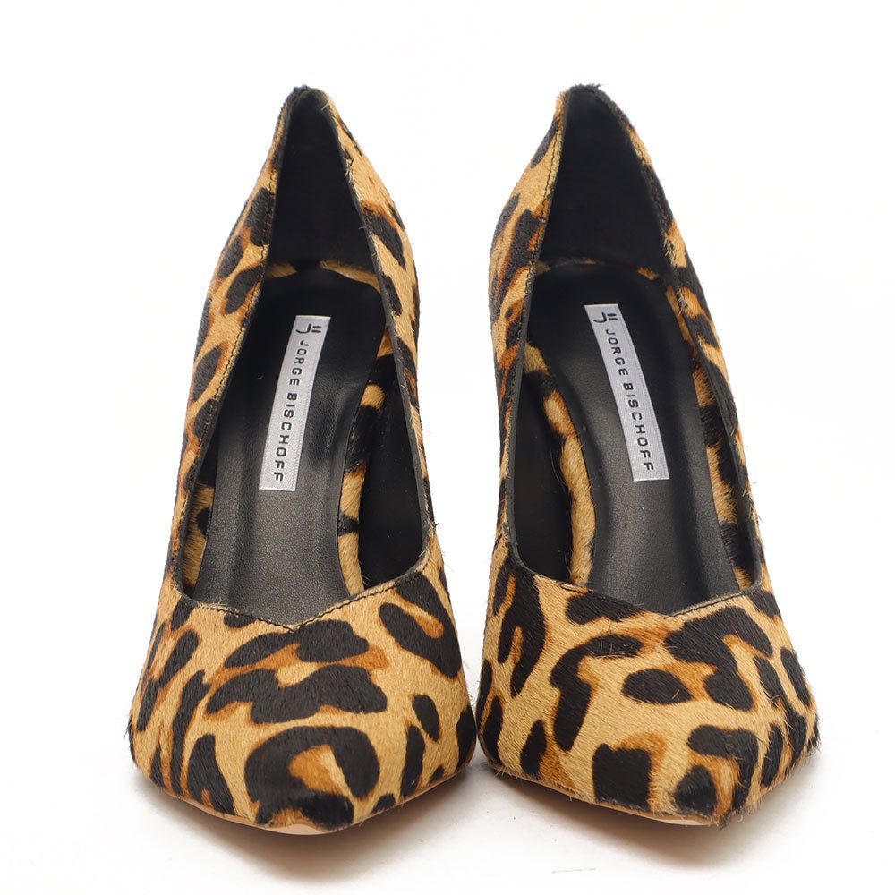 Scarpin Jorge Bischoff Salto Alto Fino Estampado Onça 7