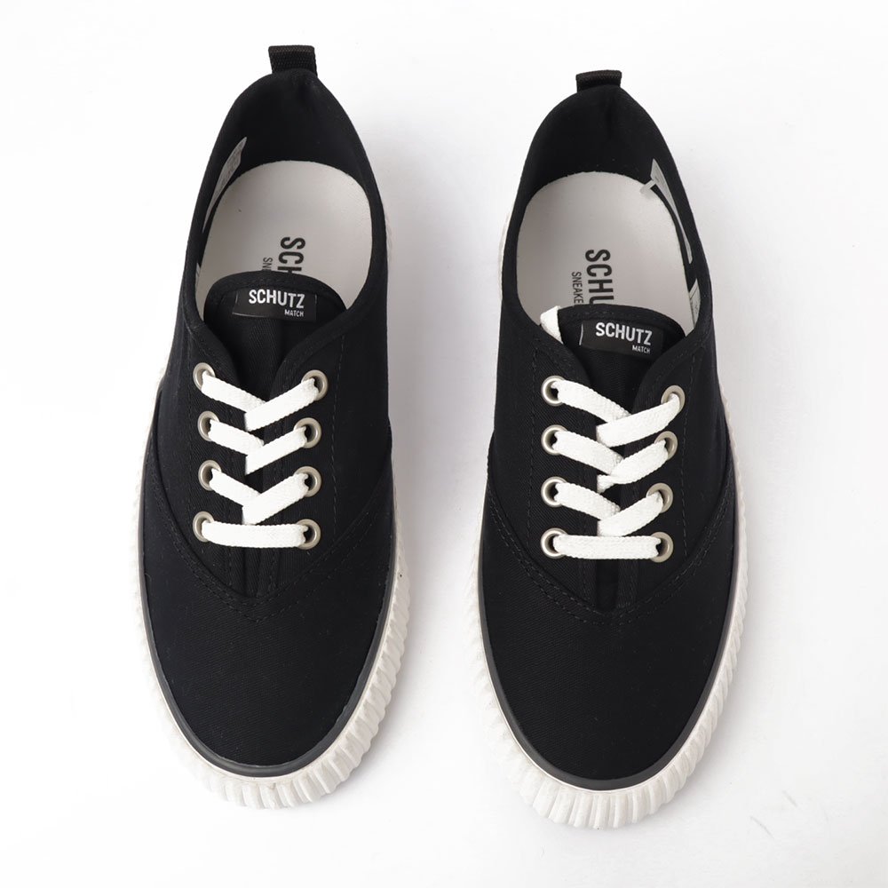 Tênis Feminino Schutz Sola Baixa Cadarço Preto 5