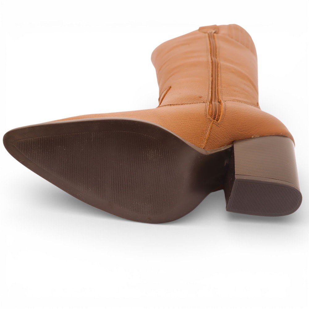 Bota Belluno Salto Bloco Alto Country Caramelo 9