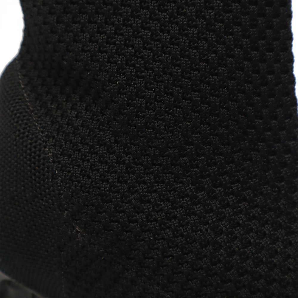 Bota Giulia Domna Salto Barra Médio Bico Fino Knit Preto 9